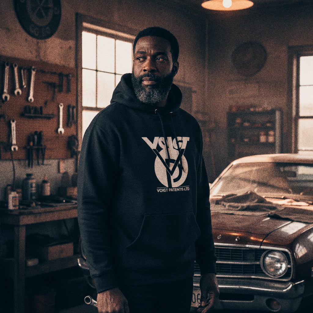 Voigt Patents Logo Hoodie