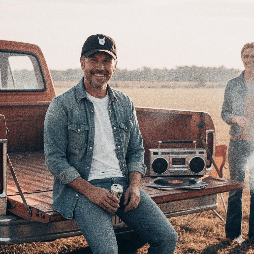 Raise the Horns Distressed Cap